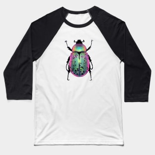 Pink and Green Beetle Baseball T-Shirt